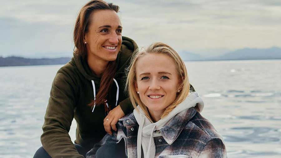 Lea Schüller (Football, Allemagne) et Lara Vadlau (Voile, Autriche)