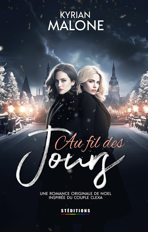Couverture d'Au fil des jours romance lesbienne de Noël à télécharger