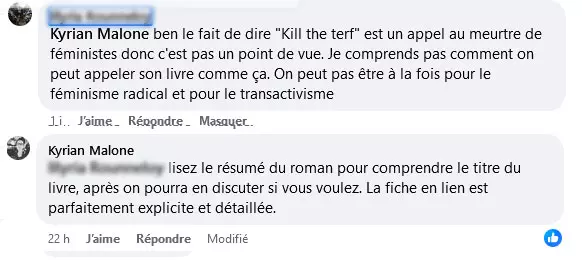 Kill the terf, commentaire transphobie