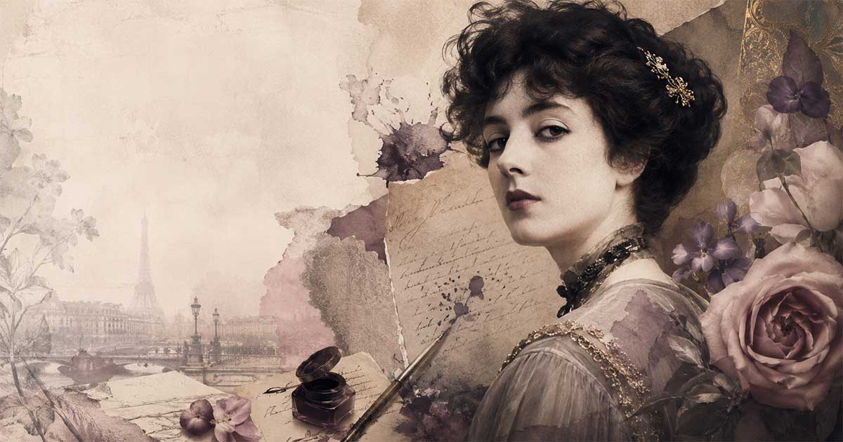 Portrait de Renée Vivien par le studio Otto à Paris, photographie publiée vers 1900-1909