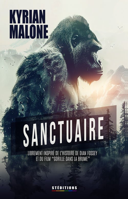 Couverture de Sanctuaire romance lesbienne FxF inspirée de l'histoire de Dian Fossey
