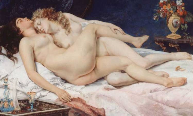 « Le Sommeil » tableau lesbien de Gustave Courbet